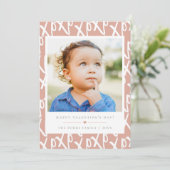 Moderne XOXO Valentijnsdag-foto Kaart (Staand voorkant)