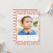 Moderne XOXO Valentijnsdag-foto Kaart (Voorkant / Achterkant in situ)