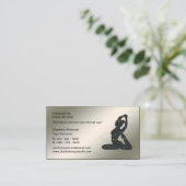 Moderne Yoga Instructor Trainer Leraar Visitekaartje (Staand voorkant)