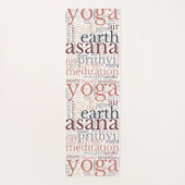 Moderne Yoga Mat Word Cloud (Achterkant)