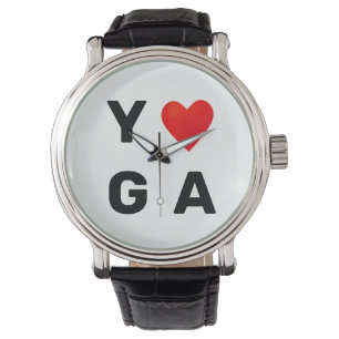 Moderne yogahart horloge