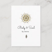 Moderne yogamassage Wellness QR Code Visitekaartje (Voorkant)