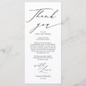 Moderne zachte bruiloft plaats instelling dank u k programma (Voorkant)