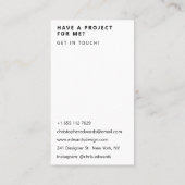 Moderne zachte holografische gradiënt wit minimali visitekaartje (Achterkant)