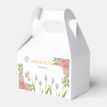 Moderne zachte roze bloemen & vlinder Zomer Huweli