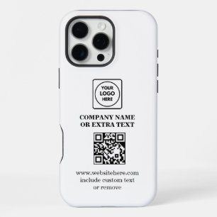 Moderne Zakelijk Logo QR Code Promo iPhone Hoes 16 Pro Max Hoesje
