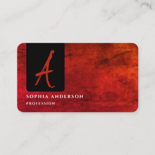 Moderne zakelijke elegant Dark Texture Paars Busin Visitekaartje (Voorkant)