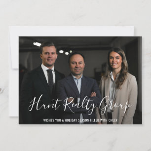 Moderne zakelijke foto's voor zakelijke kerstmis feestdagenkaart