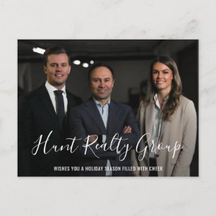 Moderne zakelijke foto's voor zakelijke kerstmis feestdagenkaart