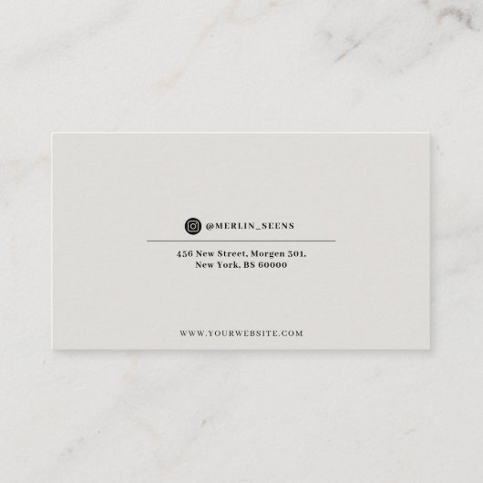 Moderne zakelijke kaart voor afkorting op zakelijk (Achterkant)