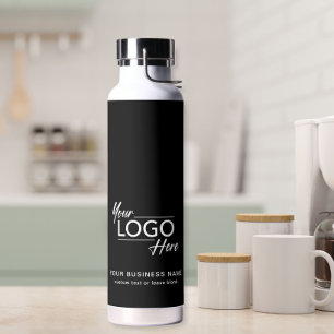 Moderne zakelijke Logo Black Waterfles