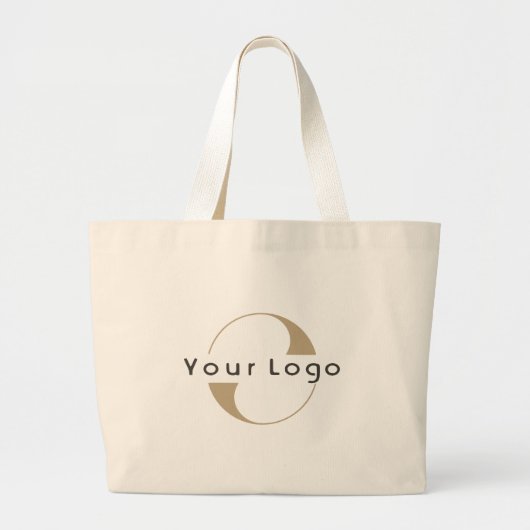 Moderne zakelijke Logo Eenvoudig, klein, groot Grote Tote Bag (Voorkant)