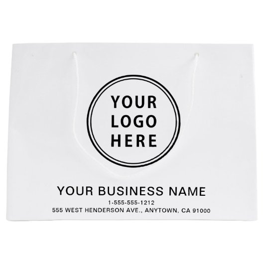 Moderne zakelijke Logo Groot Cadeauzakje (Voorkant)