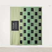 Moderne zakelijke Logo Ombre Fair Backdrop Wandkleed (Voorkant)