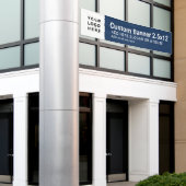 Moderne zakelijke Logo Professional 2,5 x 12 inch Spandoek (Buitenkant Gebouw)