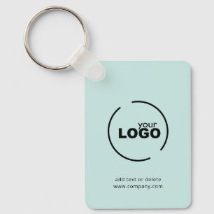 Moderne zakelijke Logo QR-code lichte Turquoise Sleutelhanger