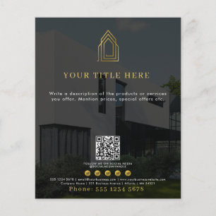 Moderne zakelijke Logo QR-code Social Media Foto Flyer