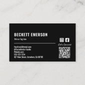 Moderne zakelijke Logo QR-code Visitekaartje (Achterkant)