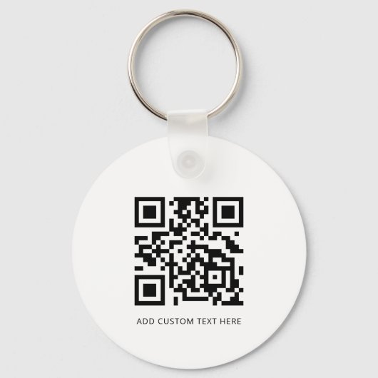 Moderne zakelijke Logo QR-code wit Sleutelhanger (Achterkant)