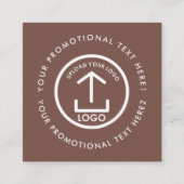 Moderne zakelijke Logo scanbare QR-code Terracotta Vierkante Visitekaartje (Voorkant)