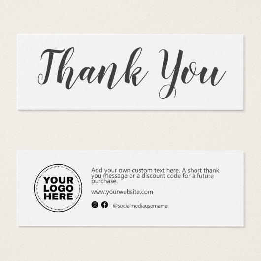 Moderne zakelijke Logo voor script - Hartelijk dan Mini Visitekaartjes (Voorkant /achterkant)