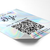 Moderne zakelijke QR-code holografische WiFi-toega Poster (Hoek)