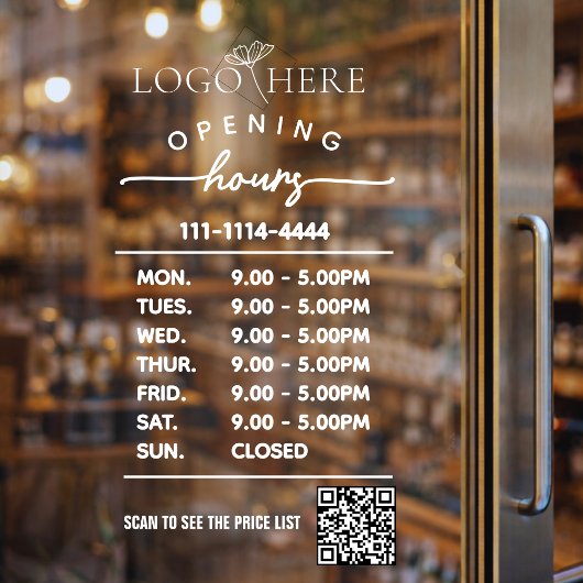 Moderne zakelijke QR-code raamstickers  Raamsticker