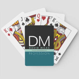 Moderne zakelijke sjabloon   Alle kleuren aanpasba Pokerkaarten