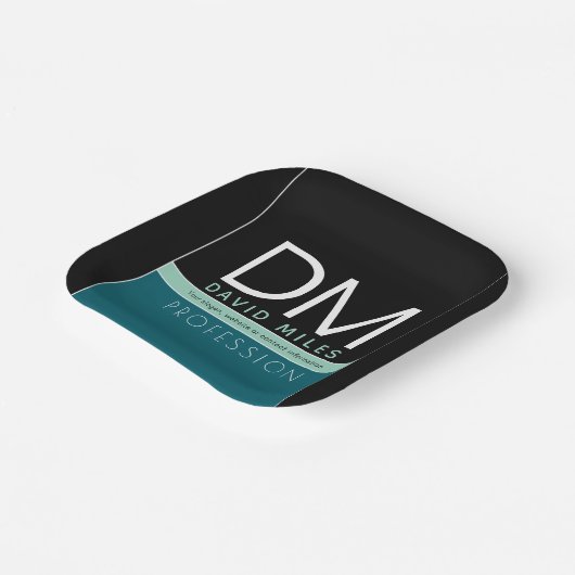 Moderne zakelijke Sjabloon | Alle kleuren  Papieren Bordje (Gebogen)