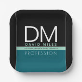 Moderne zakelijke Sjabloon | Alle kleuren  Papieren Bordje (Voorkant)