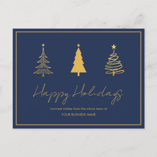 Moderne zakelijke vakantie Kaart (Voorkant)