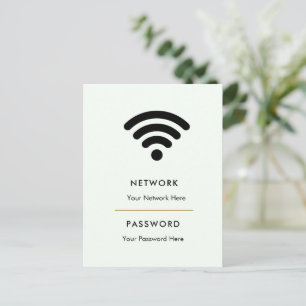 Moderne zakelijke wifi-netwerk sokkel briefkaart