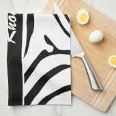 Moderne Zebra Afdrukken Theedoek (Quarter Fold)