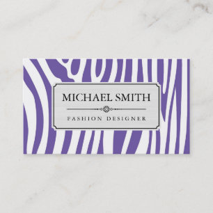Moderne Zebra huidpatroon #4 Visitekaartje