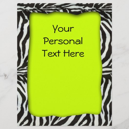 Moderne zebra print flyer (Voorkant)