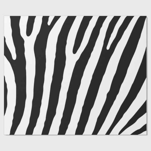 Moderne Zebra Stripes Black en White Cool Abstract Cadeaupapier (Vlak)