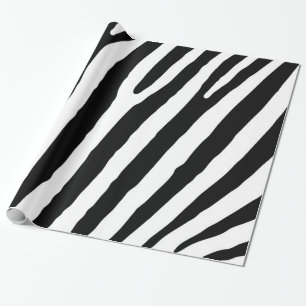 Moderne Zebra Stripes Black en White Cool Abstract Cadeaupapier