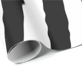Moderne Zebra Stripes Black en White Cool Abstract Cadeaupapier (Rol Hoek)