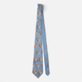 Moderne Zee Blue Seashell-Stropdas Stropdas (Voorkant)