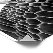 Moderne Zee schildpad zwart wit Poster (Hoek)