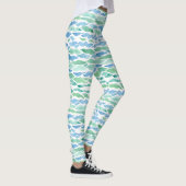 Moderne Zee Waterverf van het Bewakingspatroon Leggings (Rechts)