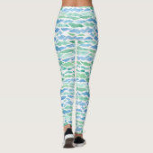 Moderne Zee Waterverf van het Bewakingspatroon Leggings (Achterkant)