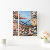 MODERNE ZEEGEZICHTEN VIERKANTE KLOK (Huis)