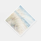 Moderne zeekleurige waterverf bruidsdouche servet (Hoek)