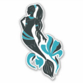 Moderne Zeemeermin Sticker (Voorkant)