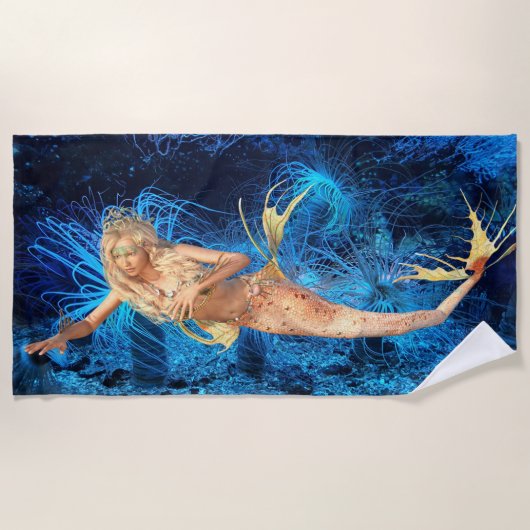 Moderne zeemeerminnen strandlaken (Voorkant)