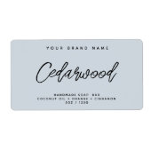 Moderne zeep, eenvoudig elegant cosmetisch etiket (Voorkant)