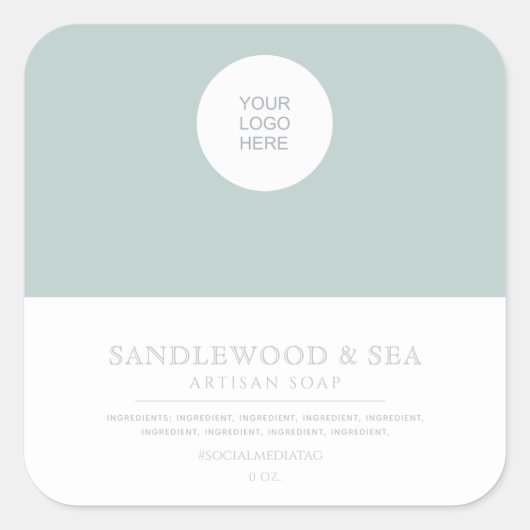 Moderne zeep Square Stickers (Voorkant)