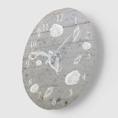 Moderne zeeschelpen met drijfhout grote klok (Hoek)