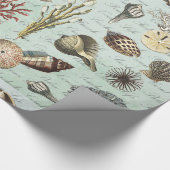 Moderne  zeeshells cadeaupapier (Hoek)